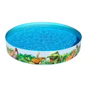 Kids Pool 183x38cm Round Above Ground Rigid Swimming Pools Dinosaur 946L