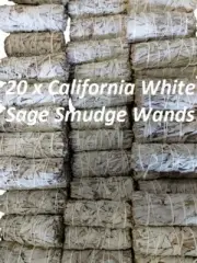 White Sage Smudge Sticks 20 x 4" Wands - NewThick 1.5" Inch Sticks