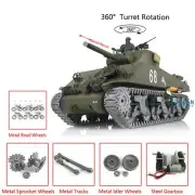 Henglong 1/16 Customized 7.0 M4A3 Sherman RTR BB IR RC Tank 3898 Barrel Recoil