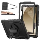 Case for Galaxy Tab A9 Plus 11 Inch 2023 with Screen Protector & Black