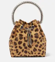 [Jimmy Choo] Jimmy Choo Bon Bon leopard-print calf hair tote bag One Size neutrals