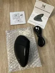 DPI Black Ergonomic Wireless USB Rechargeable 2.4G Vertical Mouse - NEW