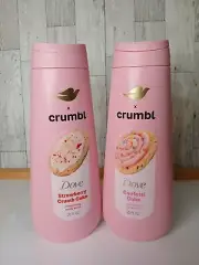 2 NEW Dove Crumbl 20oz Body Washes STRAWBERRY CRUMB CAKE & CONFETTI CAKE Crumble