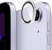 GIOPUEY [Complete Protection Camera Protection Compatible with iPad Mini 6/Mini 7 2024, [Double Protection] Metal Ring + Protective Glass, Camera Protection - Silver