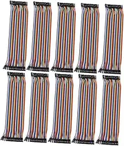Operitacx Breadboard Jumper Wires 10 Pack 40 Pin Colorful Ribbon Cables Insulated Tough Easy to Use Quick Assembly