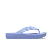 Crocs Women's Classic Platform Flip Flop Sandals - Moon Jelly NWT