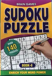 Sudoku Puzzle A5 Brain Teaser Games Pocket Size Number Solving Book