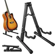Acoustic Guitar Rack - Convenient Adjustable Metal Guitar Stand | Metal Guitar Rack, Guitar Stand Folding Stan, Portable Ukulele Organizer, Musical Instrument Accessories for Home, Work, Studio