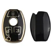 Refined Keychain Key Cover Case for Benz Car Key Fob Chain Black Edition