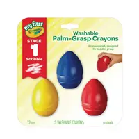 在飛比找蝦皮商城優惠-美國 Crayola 繪兒樂 幼兒可水洗蛋型蠟筆3色【麗兒采