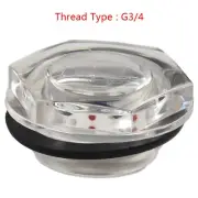 G34 Male Thread Oil Sight Glass with Sealing O rings for Clear Air Compressor