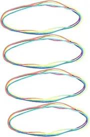 Generic 4pcs Rainbow Cats Cradle String Game Interactive Hand Game for Finger Flexibility Coordination Development Elastic for Hours of Fun