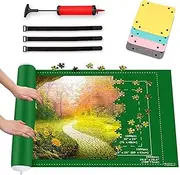 Ausgear Puzzle Master Jigsaw Roll Mat, Suitable for Puzzles up to 2000 Pieces, The Smart Puzzle Storage Solution,107 x 75 cm, Green