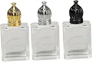 3Pcs Decorative Perfume Bottles Refillable Essential Oil Containers UV Protection Small Bottle for Travel and Everyday Use