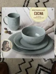 Rachael Ray Cucina 16pc Stoneware Dinnerware Set New