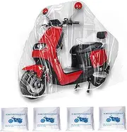 Disposable Clear Plastic Bike Cover One to Many Bikes - Waterproof Dust Cover for Mountain, Electric, Road Bikes & Travel, Gym Equipment Indoor & Outdoor