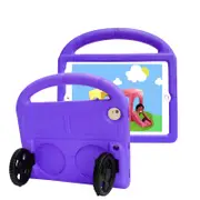 Wheel iPad Case For iPad 9.7inch Air1/2 Pro9.7 Shockproof Stand Cover With Handle Stand-Purple
