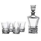 Royal Doulton Crystal Prism Whiskey Decanter Set | Decanter & 4 Tumblers