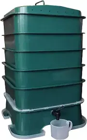 plus 5-Tray Worm Compost Bin – Easy Setup and Sustainable Design Green