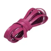 Flat Leather Cord, 3.3 Yard 10mm Leather String Strips for DIY Crafts Rose Red