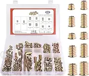 Hexagon Socket Nuts Set - Socket Nuts Set | Threaded Bolt Sockets | Hexagon Nut Assortment Kit | Home Hardware | Bolt Fastener with Hex Spanner for Fiberboard Plywood Pine Furniture