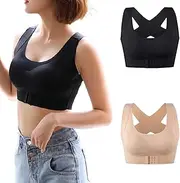 [Generic] Vowtrlleoy Bra, Vowtrlleoy Front Closing Posture Bras, Posture Correcting Front Buckle, Ice Silk Gathering Bra