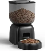 Automatic Cat Feeder, Cat Food Dispenser Battery-Operated with 180-Day Battery Life, Timed Pet Feeder for Cats and Dogs, Desiccant Bag, Programmable Portion Control, 4 Daily Meals, 10s Voice Recorder