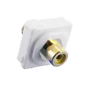 Yellow RCA to F-Type Plug suits White Clipsal Wall Plate Wallplate DIY