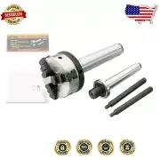Precision 2-Inch Mini Lathe Chuck with Essential MT Arbors and Accessories
