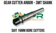 Stub Shell Mill Arbor 3MT | Holds 16mm Bore Gear Cutters - 12 x1.75 Thread back