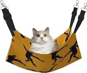EdWal Black Gibbon Monkey print Soft Sleeping Hammock Cat Hammock for Cage Hanging,Pet Hammock Bed Adjustable for Small Animals
