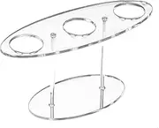 Waffle Cone Holder Stand | 3 Holes Acrylic Waffle Cone Holder - Clear Waffle Cone Holder for Ice Cream Cones Snow Cone Hand Roll Sushi Popcorn