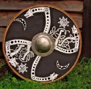Viking Shield Ferir Norse BattleReady Wooden Shield 24 inch Valhalla