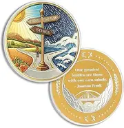Signpost Sobriety Coin Toward Hope Sobriety Chip AA Chips and Medallion Alcoholics Anonymous Coin Recovery Anniversary Token Sobriety Gifts for Women Men
