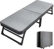 YVYKFZD Camping Cots for Adults, Folding Camping Bed, Portable Sleeping Cots with Mattress, Spinner Wheels, Extra Wide Sturdy, Heavy Duty Holds Up to 661 Lbs (Size : 190x80x36cm)
