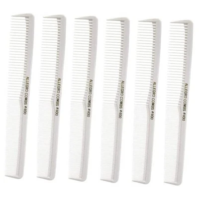 Allegro Barber Combs Set - 400 Cutting and Styling Combs, 6 Pocket Combs for