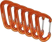 Carabiner Clips, Heavy Duty Hooks, 6 PCS12KN Heavy Duty Clips Key for Hammocks Camping Hiking Backpacking Climbing Snap Clip Lock Buckle Hook