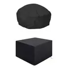 Fire Pit Cover Protector Fire Pit Lid Tear Resistant Waterproof Weatherproof