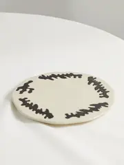 [MARLOE MARLOE] MARLOE MARLOE - + Net Sustain Vanity Glazed Ceramic Display Plate - Ecru - One size One size Ecru