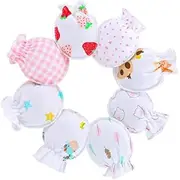 [KOMBIUDA] 8Pcs Cotton Mittens No Scratch Hand Protectors for Newborns Soft Comfortable Glove Supplies for Boys Prevents Scratches Cold