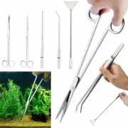 Straight Curved Tweezer Scissor Algae Scraper Stainless Aquarium Cleaning Tools