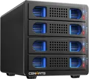 Advanced 4 Bay HDD/SSD RAID Enclosure for 2.5"/3.5" Drives - 80TB Capacity