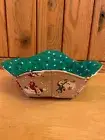 Handmade Quilted Winter Christmas Mini Snowman Reversible Microwave Bowl Cozy