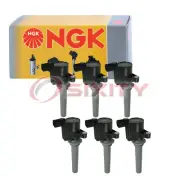 6 pc NGK Ignition Coil for 2002-2006 Mazda MPV 3.0L V6 Spark Plug Wire Boot ot (for: Mazda)