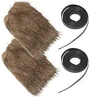 ULDIGI Universal Fit Viking Accessories Faux Fur Leg Warmers Straps Comfortable Boot Covers for Cosplay Halloween