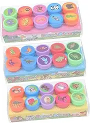 Kisangel 30Pcs Cute Animal Pattern Seal for Fun Scrapbook Stampers Design for Arts Crafts Greeting Cards and Stationery Decor