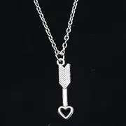 [ZOJK] Necklace 29Mm Heart Arrow Pendants Short Long Women Men Colar Choker Jewelry Gift