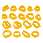 Polymer Clay Cutters,18 Pcs Clay Cutters Polymer Clay Earrings Kit Mini,Yellow