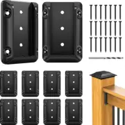 20 PCS Deck Railing Bracket Connectors for 2X4 (Actual 1.5”X3.5”) Wood Post to H