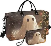 [YXYZRMY] Christmas Tree Spirit Travel Duffel Bag Gym Bag Sports Tote Bag with Multiple Interior Pockets Shoulder Weekender Bag for Women Men with Toiletry Bag 20.5”x 7.9”x 13.8”, Multi-Colored, one